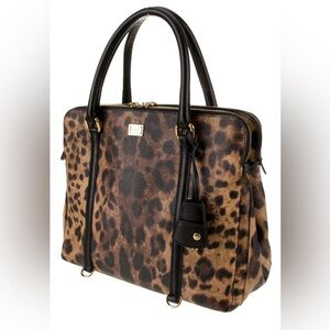 Dolce & Gabbana Leopard-Print Shoulder Bag (Retail $1,345)